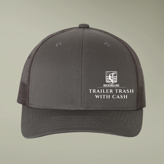 Lineman Hat - "Trailer Trash With Cash" - Alternate View