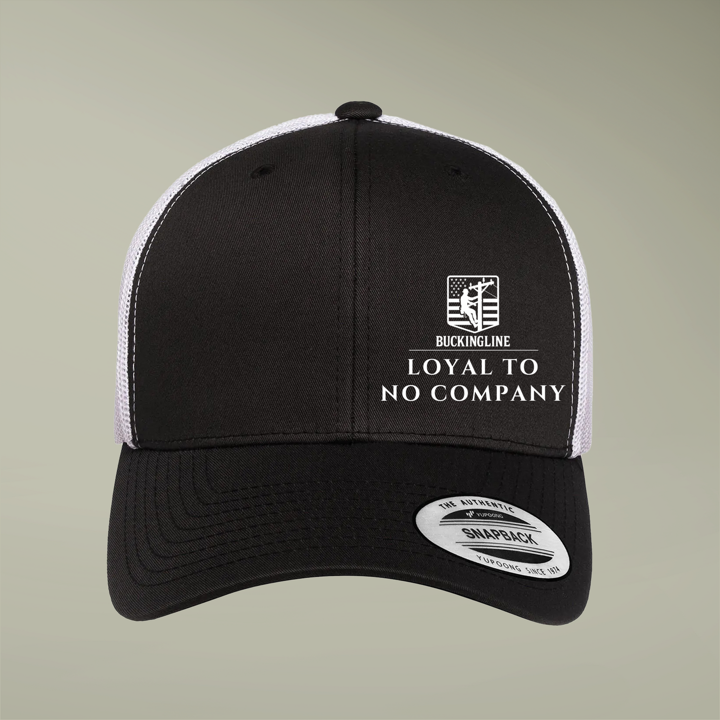 Lineman Hat - "Loyal to no company" - Back View - BuckingLine Collection - Adjustable Fit